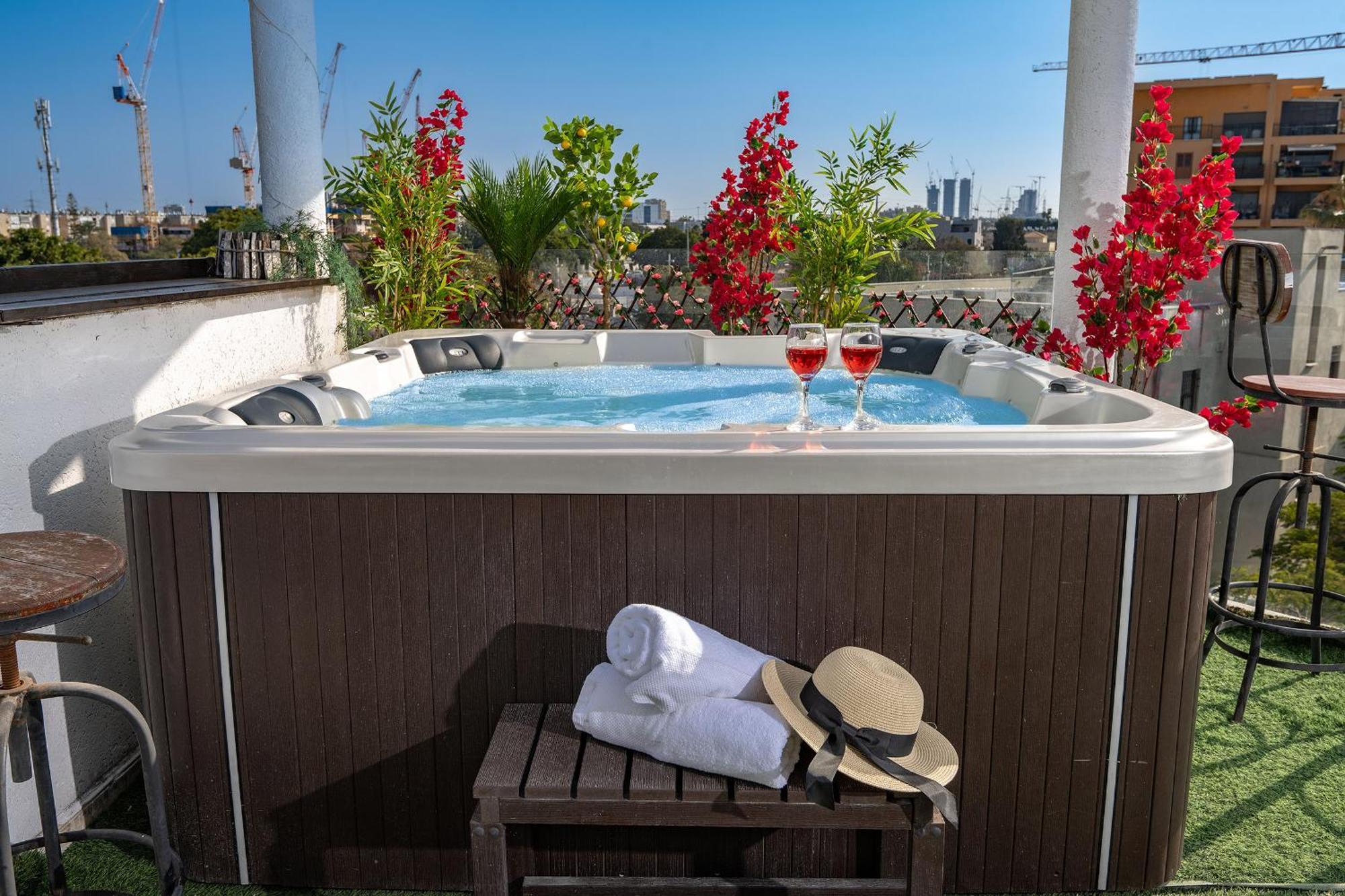 Ferienwohnung Luxurious Penthouse In Tel Aviv With Pool Exterior foto